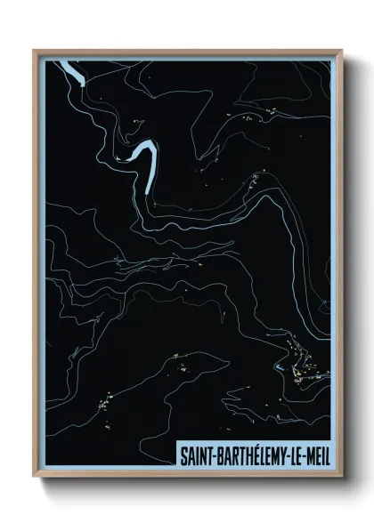 Une affiche de carte sur Saint-Barthélemy-le-Meil