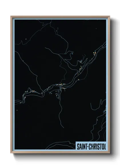 Une affiche de carte sur Saint-Christol