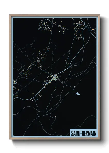 Une affiche de carte sur Saint-Germain