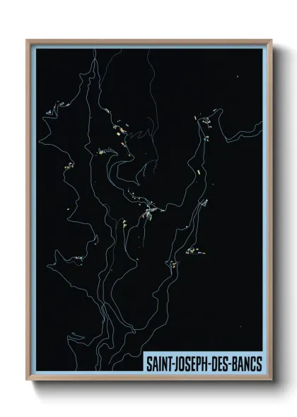 Une affiche de carte sur Saint-Joseph-des-Bancs