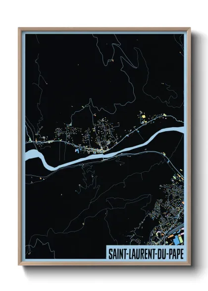 Une affiche de carte sur Saint-Laurent-du-Pape