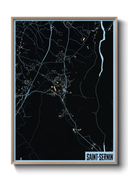 Une affiche de carte sur Saint-Sernin