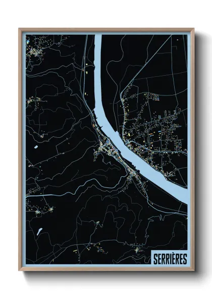 Une affiche de carte sur Serrières