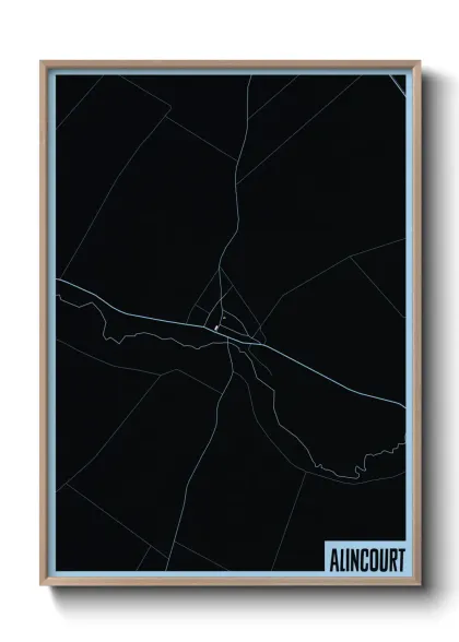 Une affiche de carte sur Alincourt