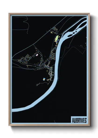 Une affiche de carte sur Aubrives