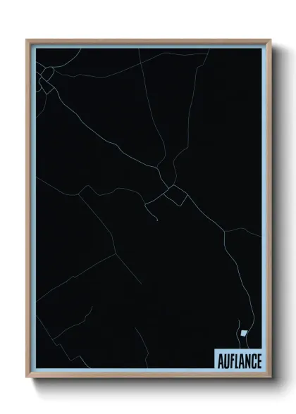 Une affiche de carte sur Auflance