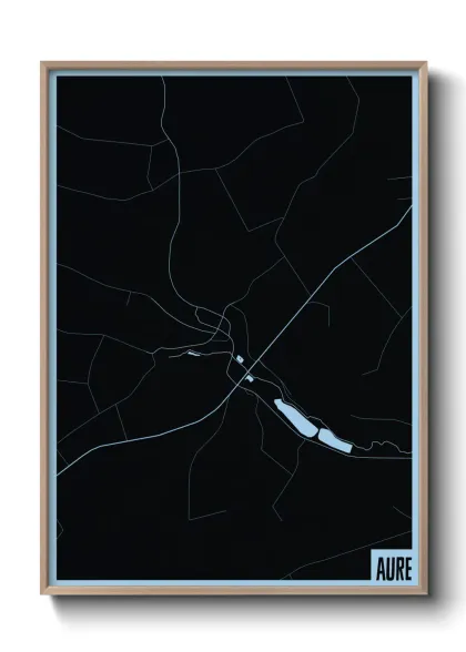 Une affiche de carte sur Aure