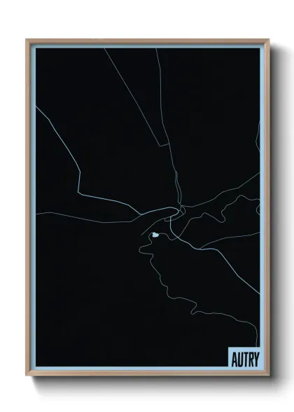 Une affiche de carte sur Autry