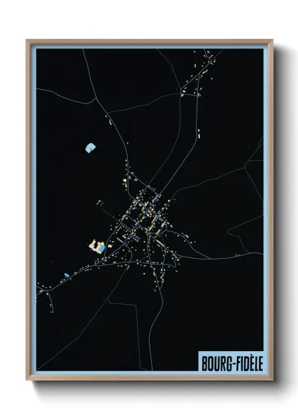 Une affiche de carte sur Bourg-Fidèle