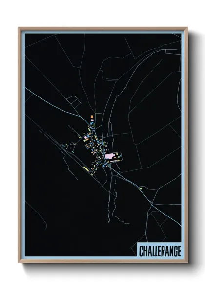 Une affiche de carte sur Challerange