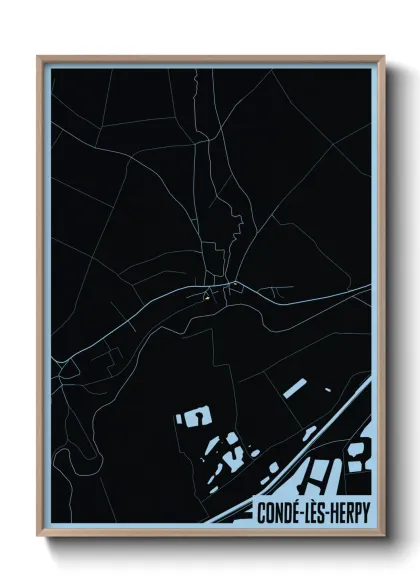 Une affiche de carte sur Condé-lès-Herpy