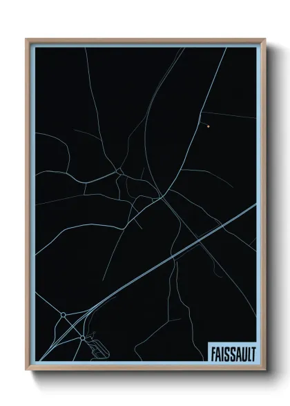 Une affiche de carte sur Faissault