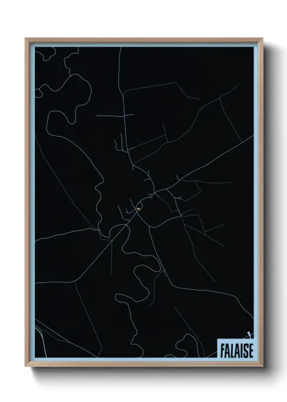 Une affiche de carte sur Falaise