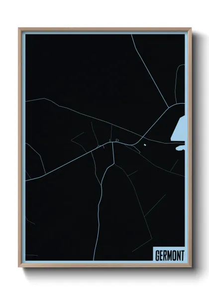 Une affiche de carte sur Germont