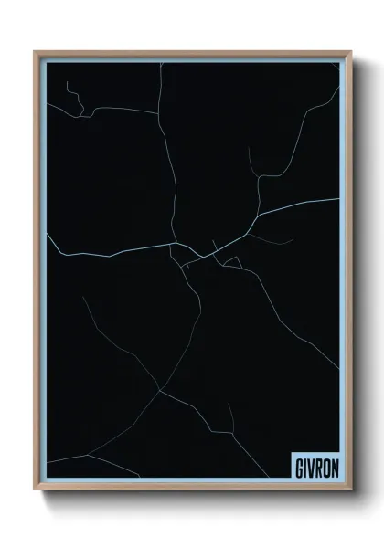 Une affiche de carte sur Givron