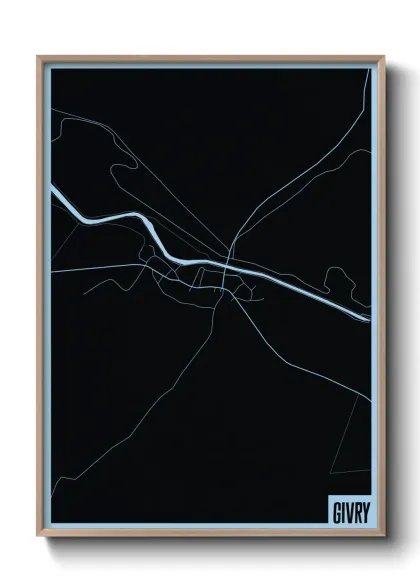 Une affiche de carte sur Givry