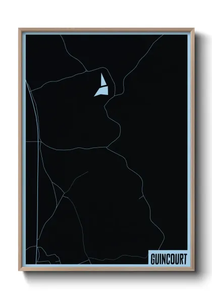 Une affiche de carte sur Guincourt