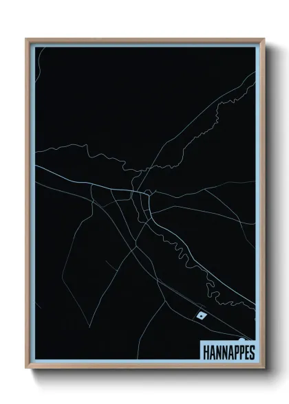 Une affiche de carte sur Hannappes