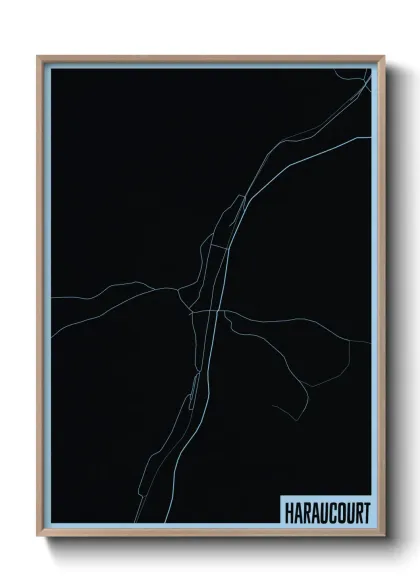 Une affiche de carte sur Haraucourt