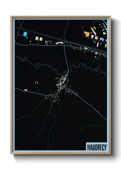 Une affiche de carte sur Haudrecy