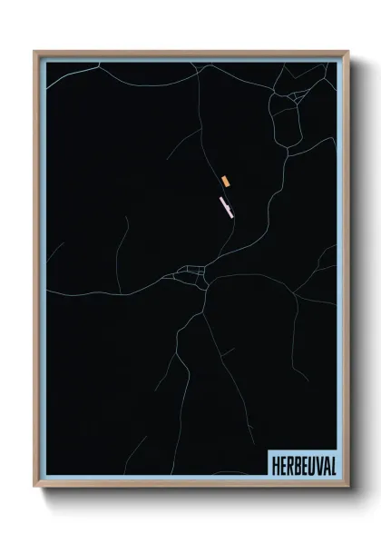 Une affiche de carte sur Herbeuval