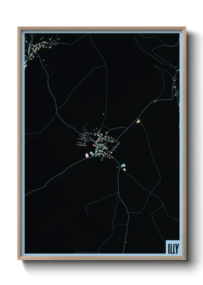 Une affiche de carte sur Illy