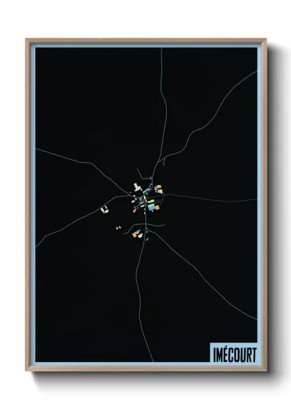 Une affiche de carte sur Imécourt