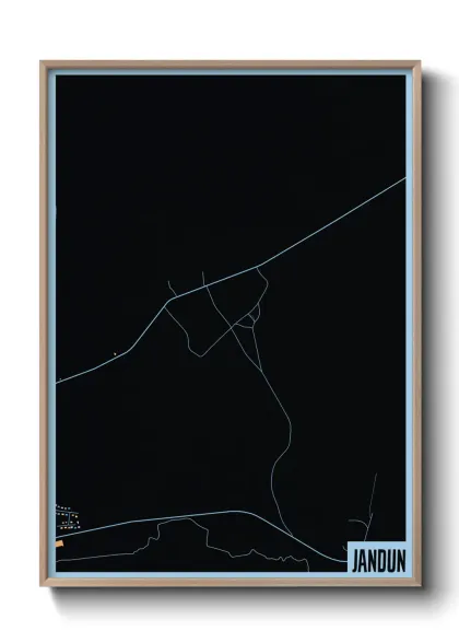 Une affiche de carte sur Jandun