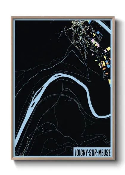 Une affiche de carte sur Joigny-sur-Meuse