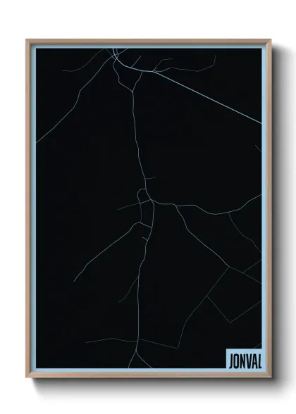 Une affiche de carte sur Jonval