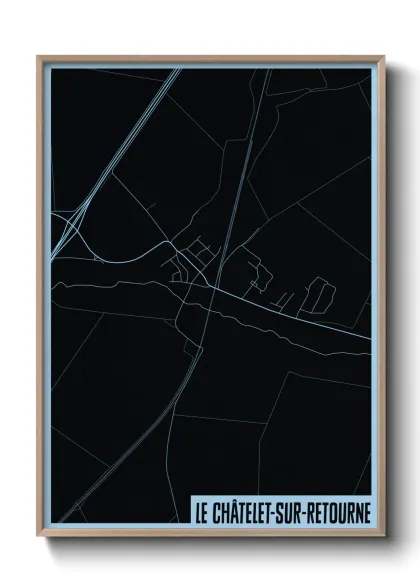 Une affiche de carte sur Le Châtelet-sur-Retourne