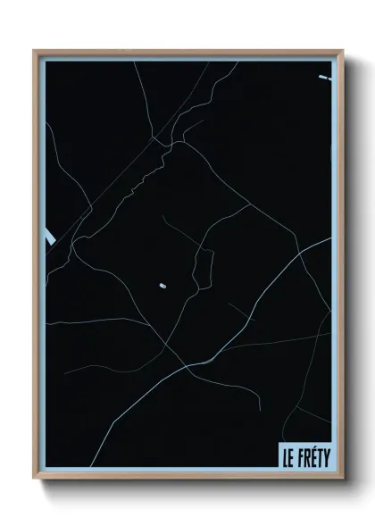 Une affiche de carte sur Le Fréty