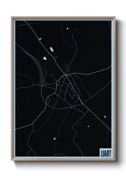 Une affiche de carte sur Liart