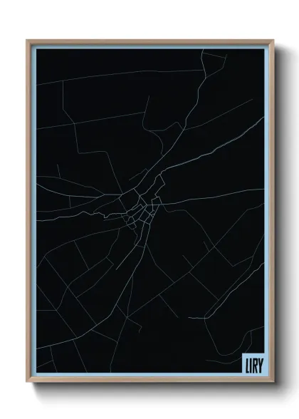 Une affiche de carte sur Liry