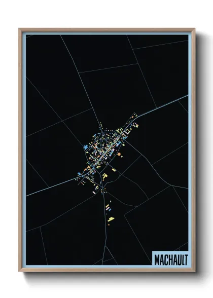 Une affiche de carte sur Machault
