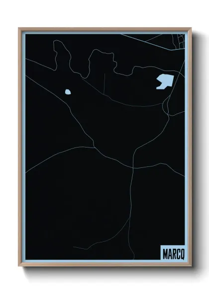 Une affiche de carte sur Marcq