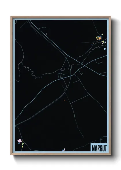 Une affiche de carte sur Margut