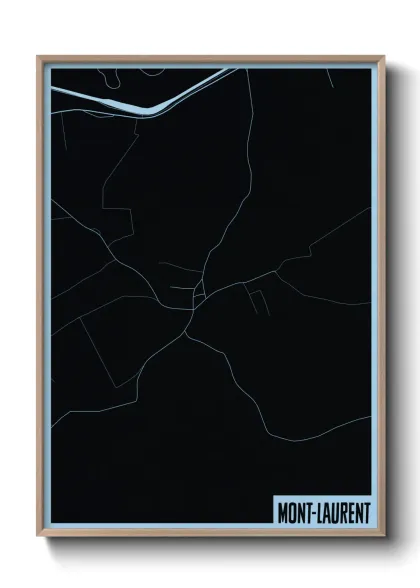 Une affiche de carte sur Mont-Laurent