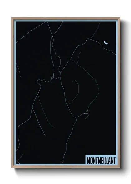 Une affiche de carte sur Montmeillant