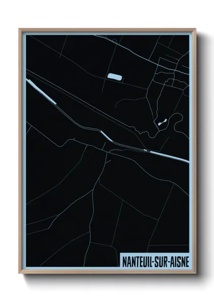 Une affiche de carte sur Nanteuil-sur-Aisne