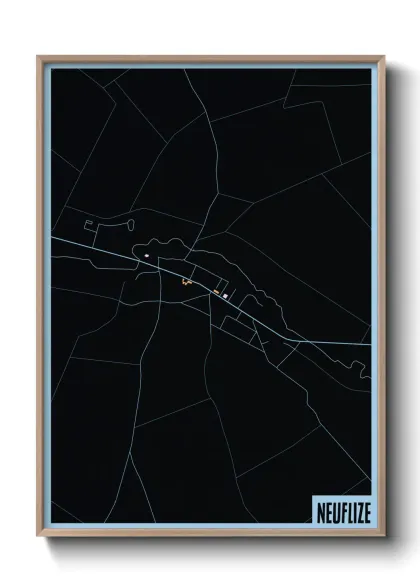 Une affiche de carte sur Neuflize