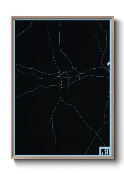 Une affiche de carte sur Prez