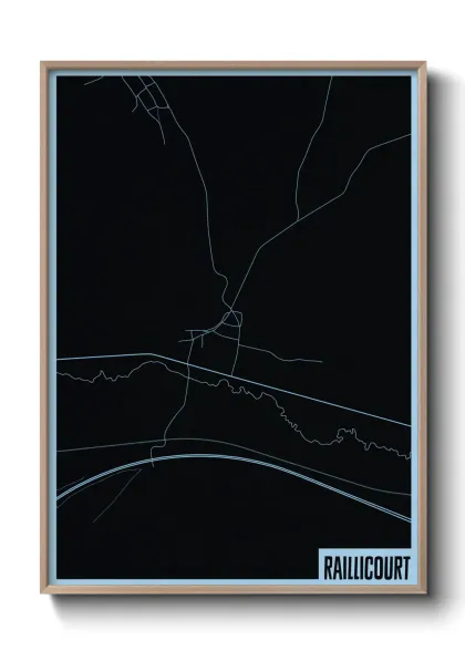 Une affiche de carte sur Raillicourt