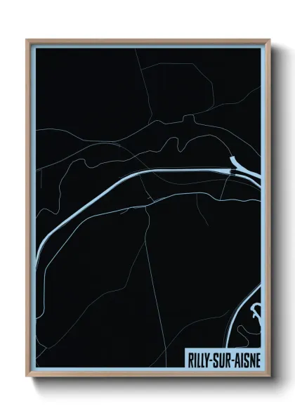 Une affiche de carte sur Rilly-sur-Aisne