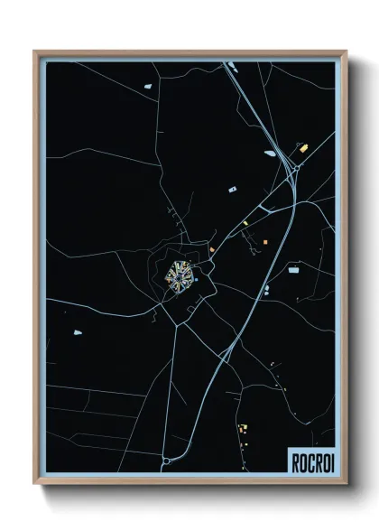 Une affiche de carte sur Rocroi