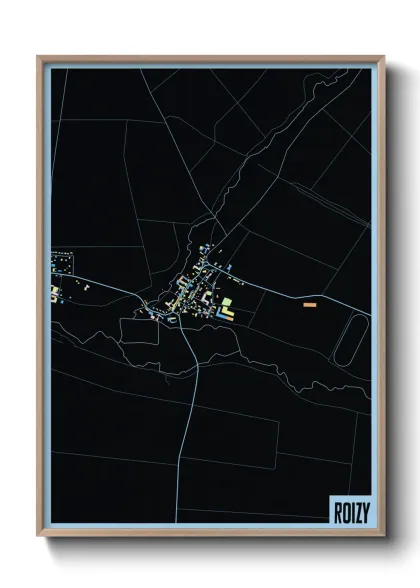 Une affiche de carte sur Roizy