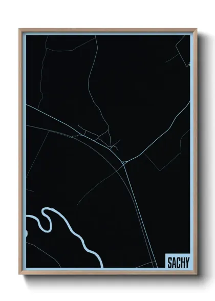 Une affiche de carte sur Sachy