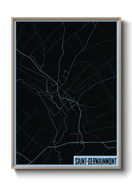 Une affiche de carte sur Saint-Germainmont