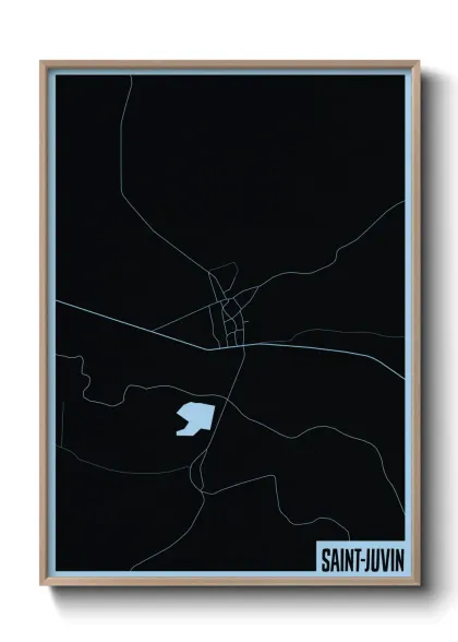 Une affiche de carte sur Saint-Juvin