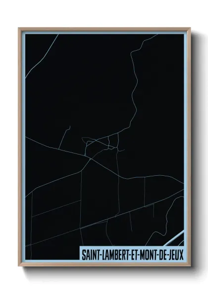 Une affiche de carte sur Saint-Lambert-et-Mont-de-Jeux